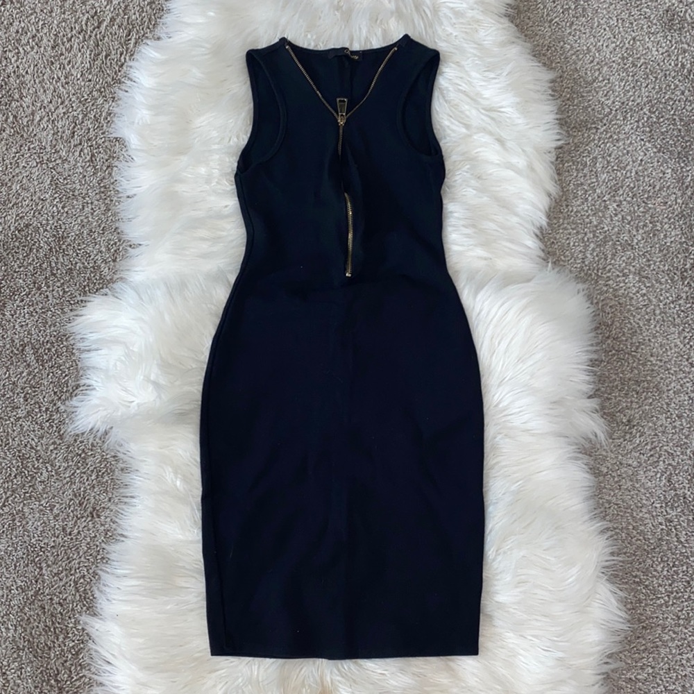 Gold zipper front